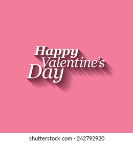 Vector Happy Valentine's card with love text