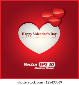 Vector Happy Valentine's Day Background / Brochure Design