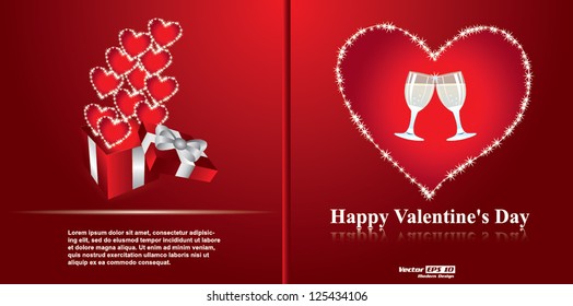Vector Happy Valentine's Day Background / Greetings card