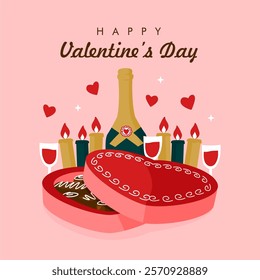 vector happy valentines day background template