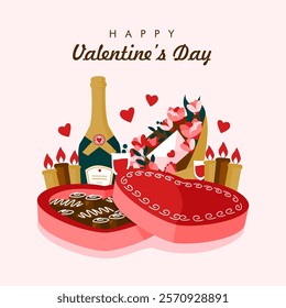 vector happy valentines day background template