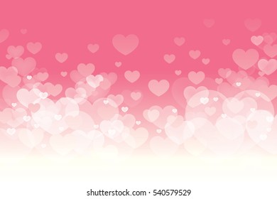 Vector of Happy Valentine's Day with blinking heart and purple background design.