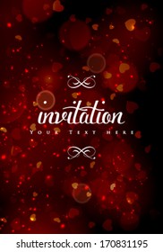Vector Happy Valentine's day bokeh background.