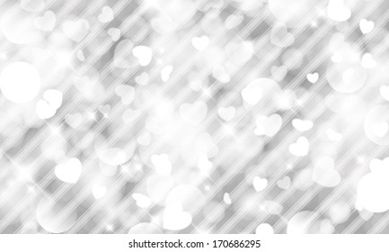 Vector Happy Valentine's Day business card with hearts.