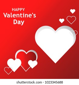 Vector - Happy Valentines Day Card. Vector Illustration
