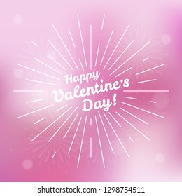 Vector happy valentines day card romantic lettering design template