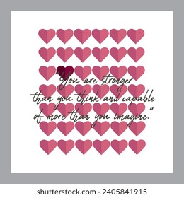 tarjeta de día vectorial feliz de San Valentín con corazón con cita de vida