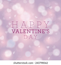 Vector Happy Valentine's Day card design. I Love You.