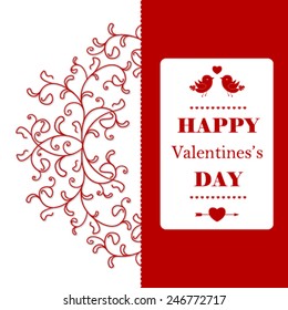 Vector Happy Valentine's day card.