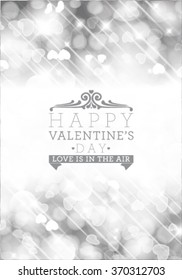 Vector Happy Valentine's Day card design. I Love You.