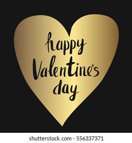 Vector Happy Valentines Day Card With Lettering