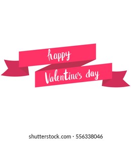 Vector Happy Valentines Day Card With Lettering