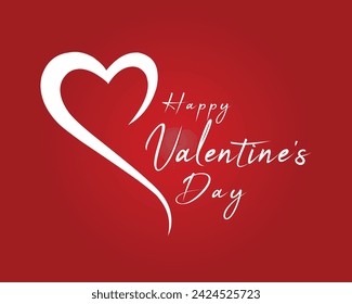 vector happy valentines day celebration text with heart icon