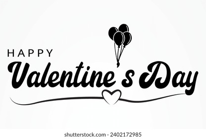 Vector Happy Valentinstag kreative Schrift Valentinenkarte.