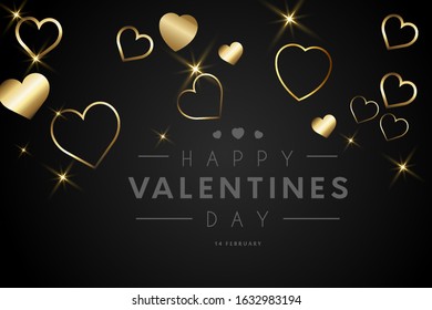 Vector Happy Valentine's Day. design for holiday greeting cards.
