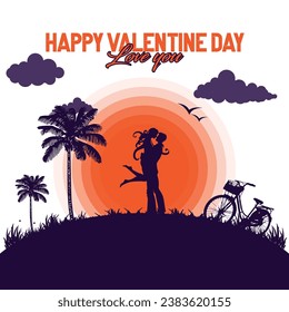 Vector happy valentines day vector design.
