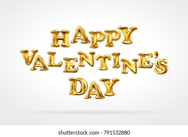 vector happy valentines day gold balloon drawing card design art