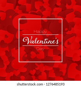 Vector Happy Valentine's Day greet card design abstract background with heart.