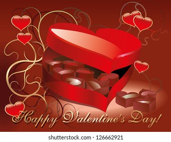  Vector Happy Valentine's day Greeting Card