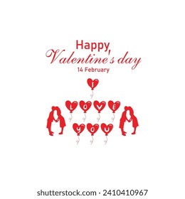 Vector happy valentines day greeting wishes decorative paper hearts card