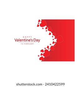 Vector happy valentines day greeting wishes decorative paper hearts card