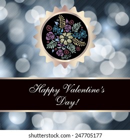 Vector Happy Valentine's day greeting card. Perfect as invitation or announcement.