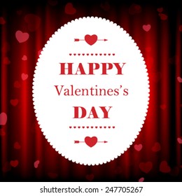 Vector Happy Valentine's day greeting card. Perfect as invitation or announcement.