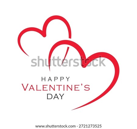 Vector Happy Valentine's Day With Hearts