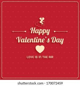 Vector, Happy valentines day label for card design