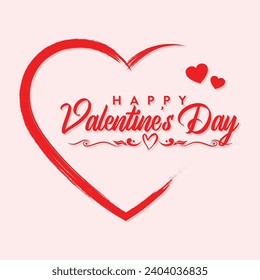 Vector happy valentine's day lettering design	