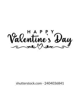 Vector happy valentine's day lettering design	