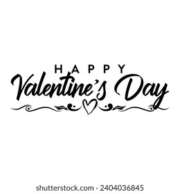 Vector happy valentine's day lettering design	