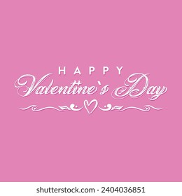 Vector happy valentine's day lettering design	