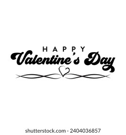 Vector happy valentine's day lettering design	