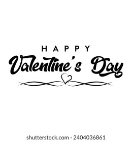 Vector happy valentine's day lettering design	