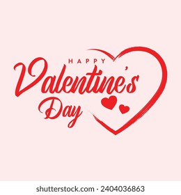 Vector happy valentine's day lettering design	