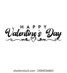 Vector happy valentine's day lettering design	