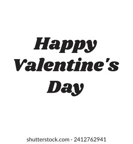 Vector feliz de San Valentín día con letras de mano dibujado a mano.