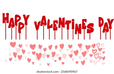 Vector happy valentine's day lettering design