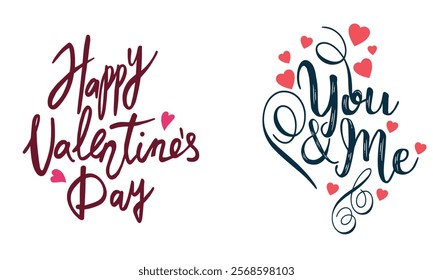 Vector happy valentine's day lettering design