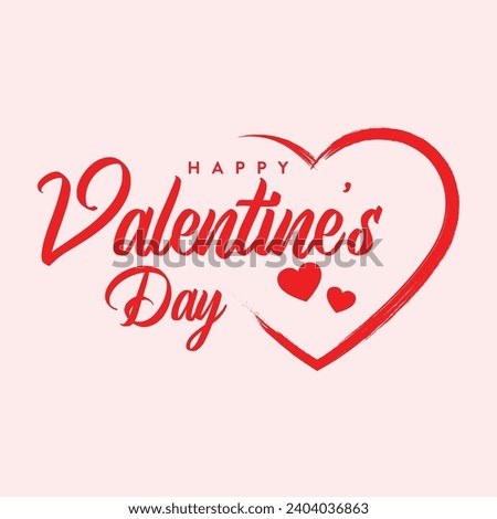 Vector happy valentine's day lettering design	