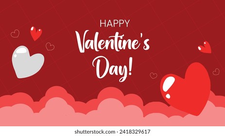 vector happy valentines day love banner design template