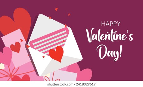 vector happy valentines day love banner design template