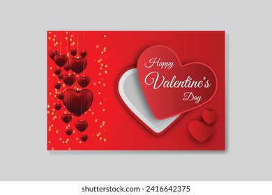 Vector happy valentines day stylish love background design