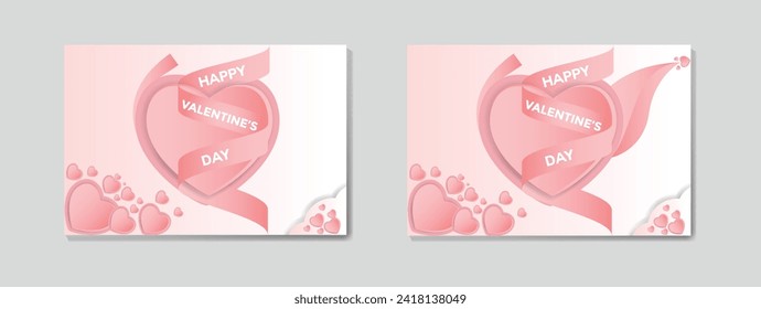 Vector happy valentines day stylish love background design