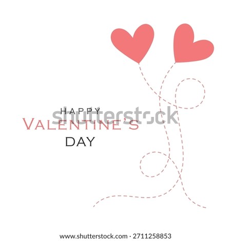 Vector Happy Valentine's Day Text With Hearts
