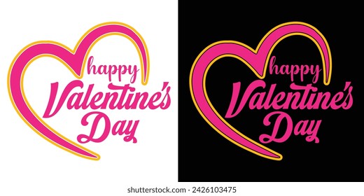 Vector happy valentine's day t-shirt design, happy valentine's day typography, vector illustration