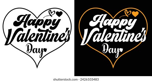 Vector happy valentine's day t-shirt design, happy valentine's day typography, vector illustration