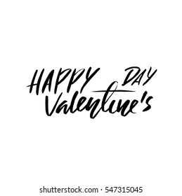 Vector Happy Valentines Day Vintage Card With Lettering