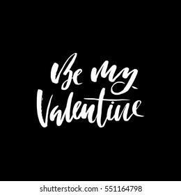 Vector Happy Valentines Day Vintage Card With Lettering.